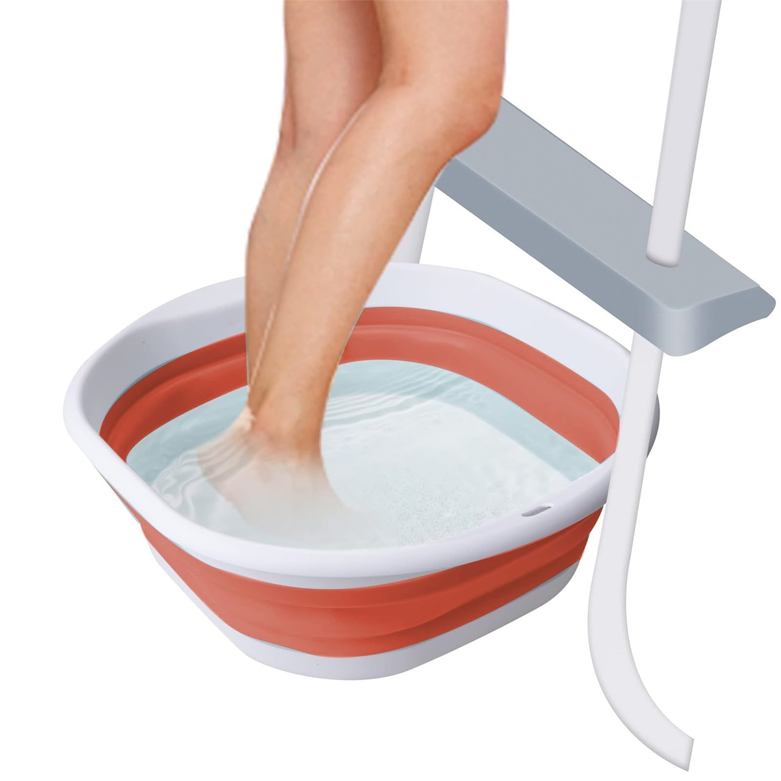 Clearance Bathroom Products under $10 Pool Foot Bath Portable Folding Foot Soaking Tub for Travel Foot Wash Basin for Above Ground Swimming Pools Accessories Grey